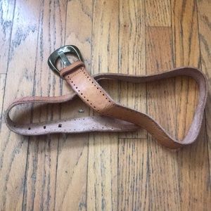 vintage brown real leather gap small belt